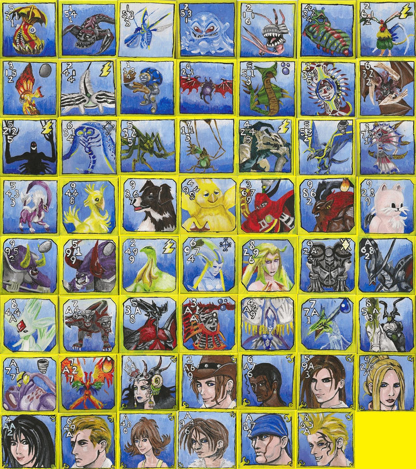 FF8 Triple Triad Card Project HalfWay There! by StarkindlerArt on