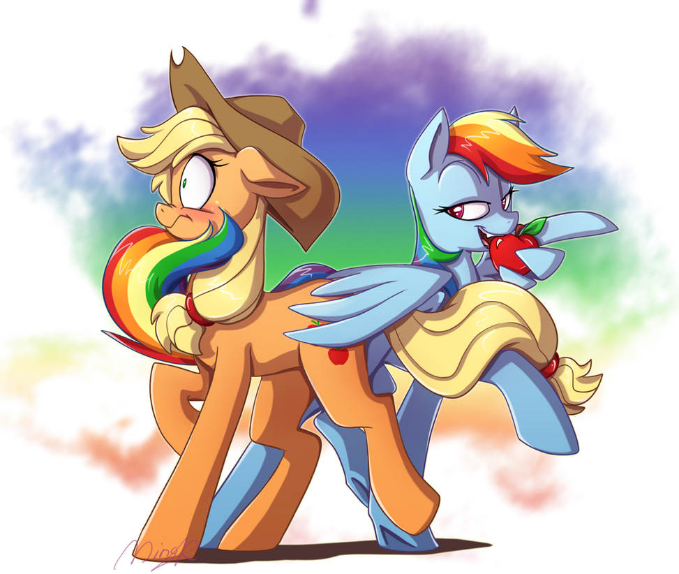 A Dash Of Rainbow To Your Apples By Mingraine On Deviantart
