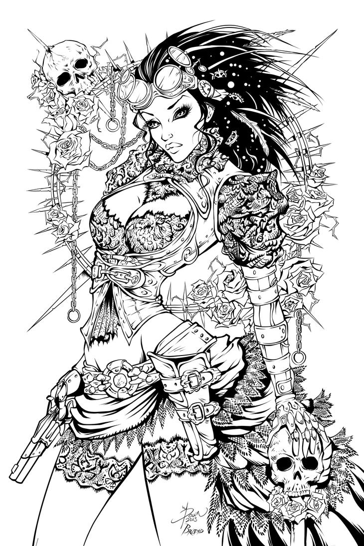 lady mechanika coloring pages - photo #3