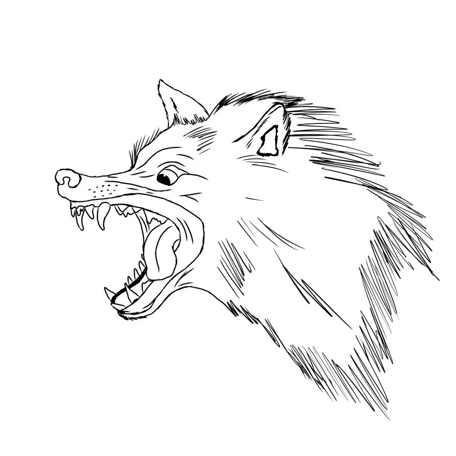 wolf outlinehedwigowl on deviantart