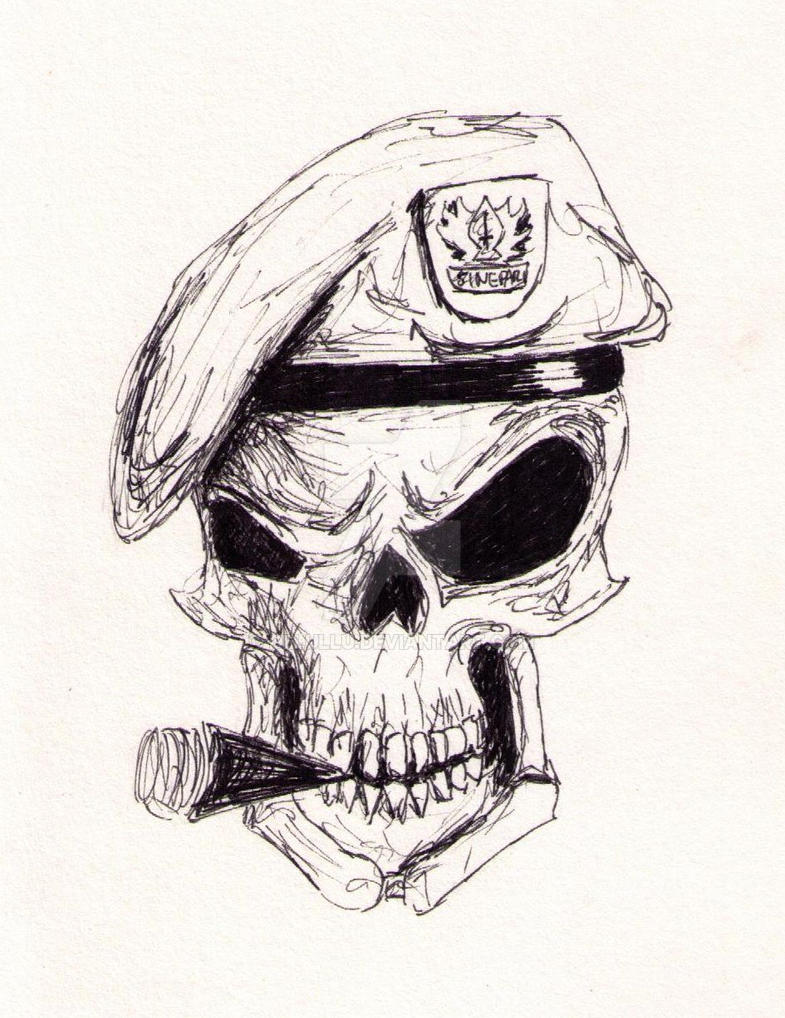 Military Skull Tattoo by DeLullu on DeviantArt
 Infantry Skull Tattoo
